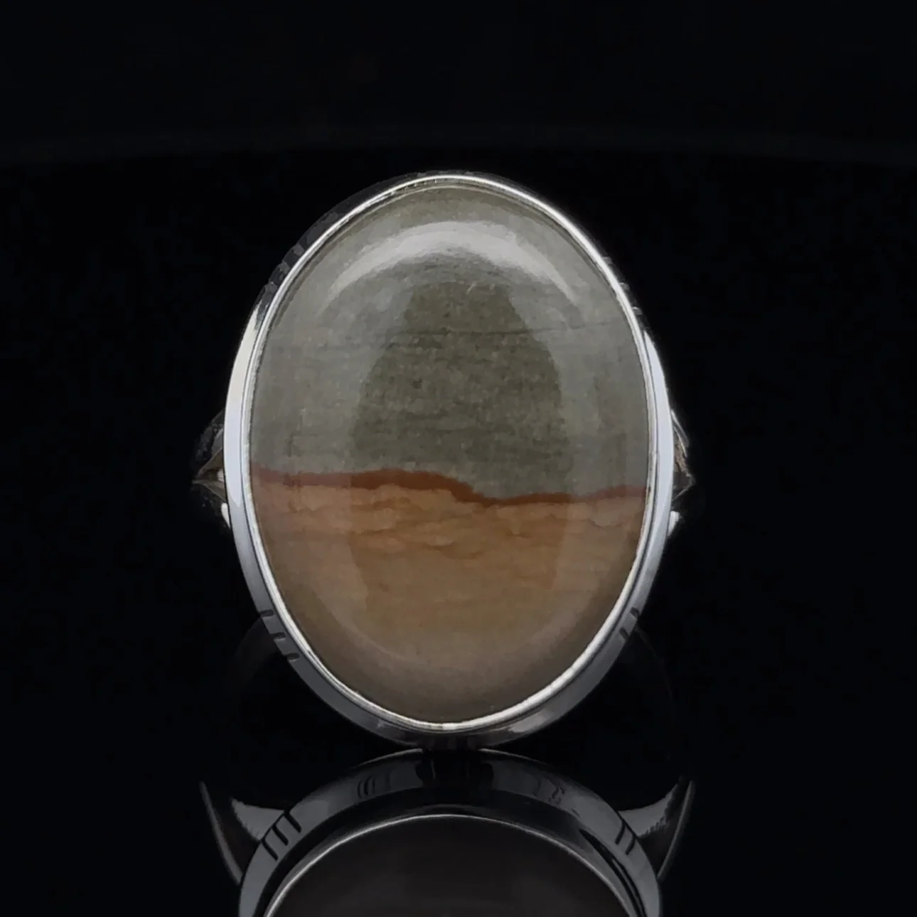 Sterling Silver Wildhorse Picture Jasper Ring Size 11