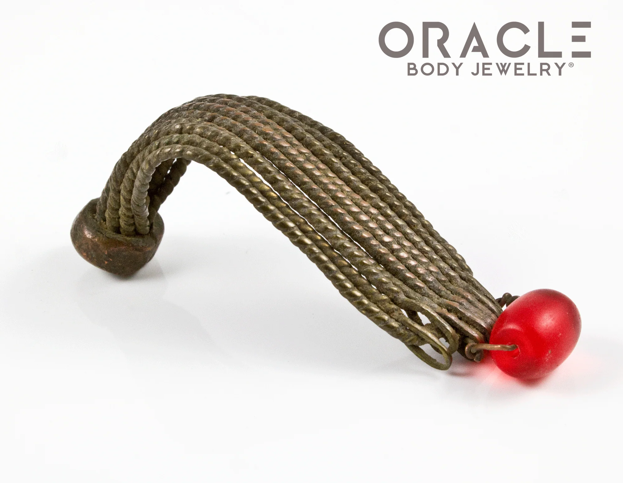 Toposa Wire Labret with Glass Bead - Image 3