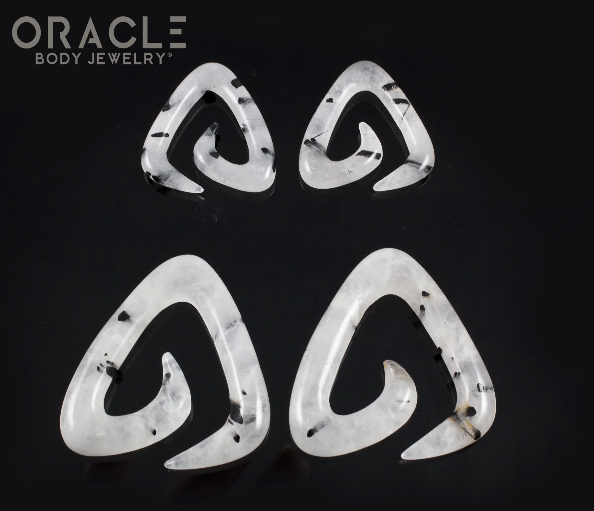 Tourmalated Quartz Trinity Stone Spirals