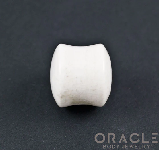 White Agate Double Flare Plugs - Image 3