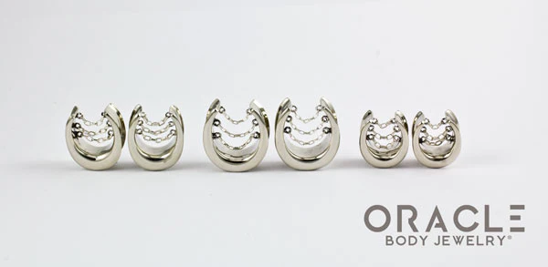 White Brass Saddles with Chains