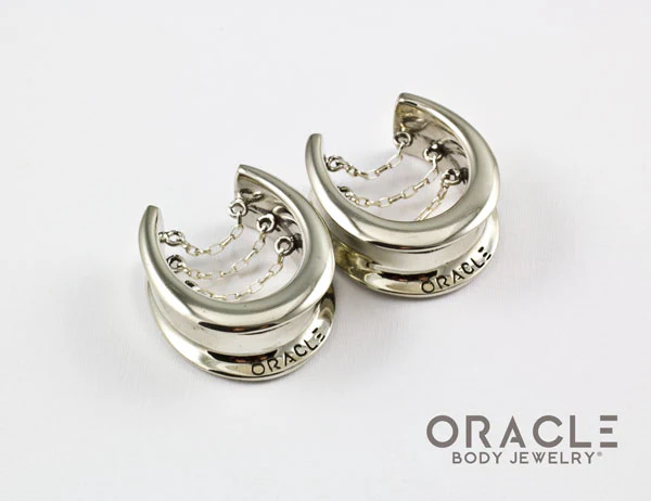 White Brass Saddles with Chains - Image 2