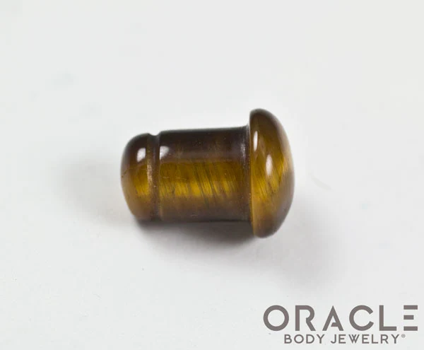 Yellow Tiger Eye Single Flare Plugs - Image 3