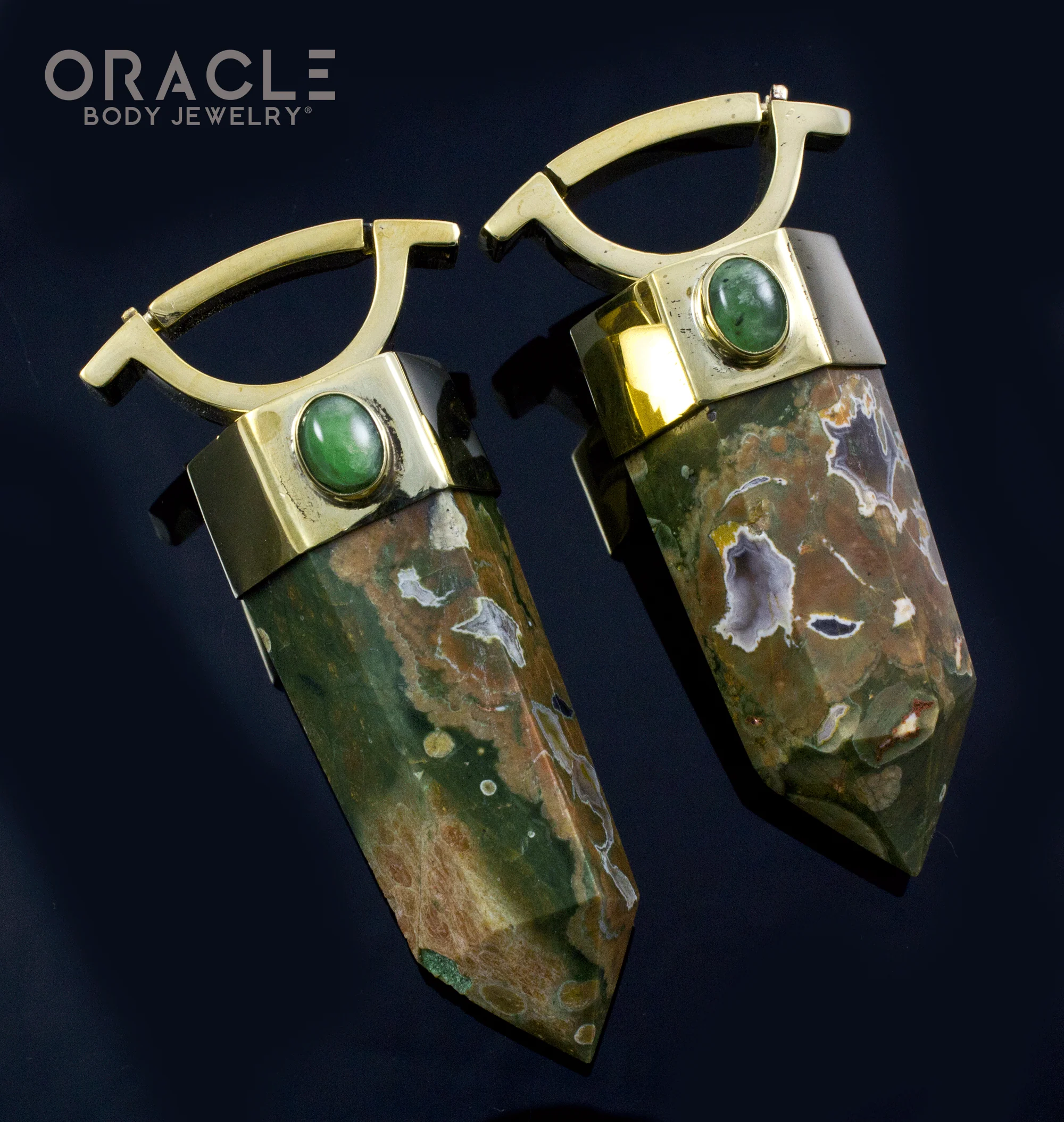 Zuul Weights with Ocean Jasper and Nephrite Jade Accents - Image 2