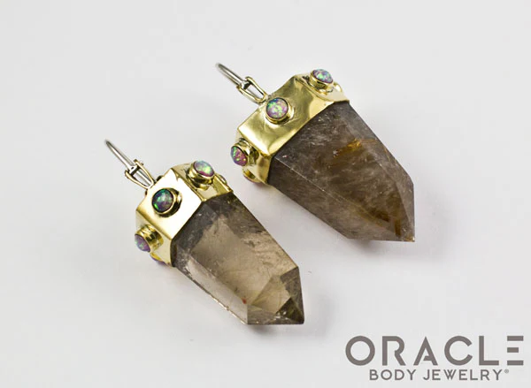 Zuul with Rutilated Quartz Points and Synthetic Pink Opal Accents - Image 3